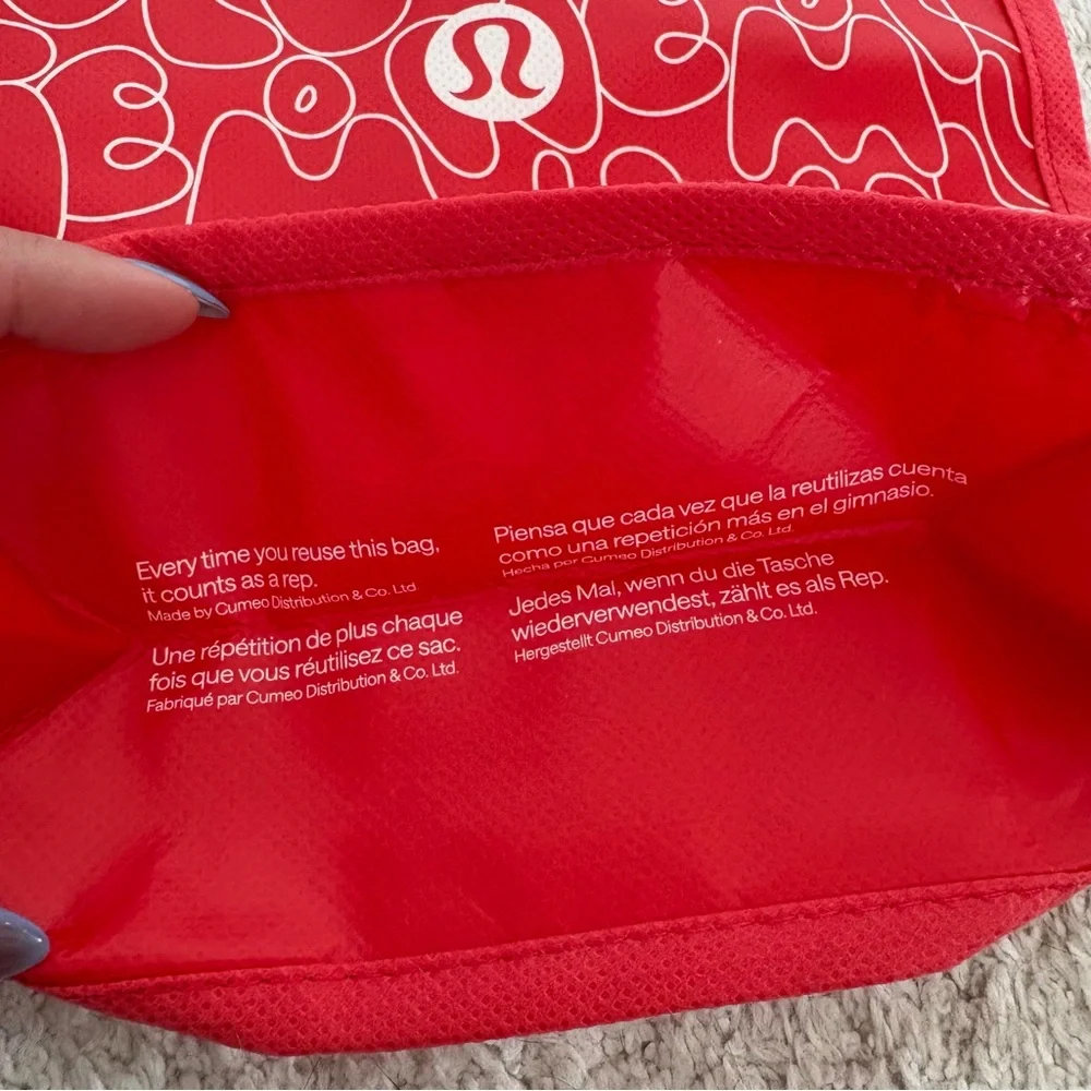 lululemon athletica Graphic Red Small Tote